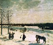 Nikifor Krylov Russian Winter oil painting artist